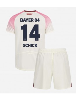 Bayer Leverkusen Patrik Schick #14 Replika Borta Kläder Barn 2025-26 Kortärmad (+ byxor)